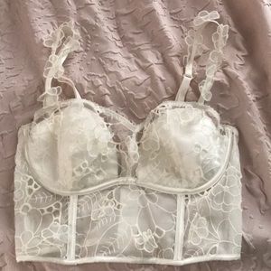 Victoria’s Secret (VS) White Laced Bra/Bralette